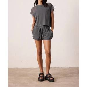 NEW NSF tucker jersey lined mesh short in faded black